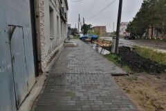 Пешеходная зона по улице Советская в границах улицы Колхозная - улицы Октябрьская в городе Исилькуль.