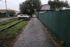 Пешеходная зона по улице Советская в границах улицы Колхозная - улицы Октябрьская в городе Исилькуль.