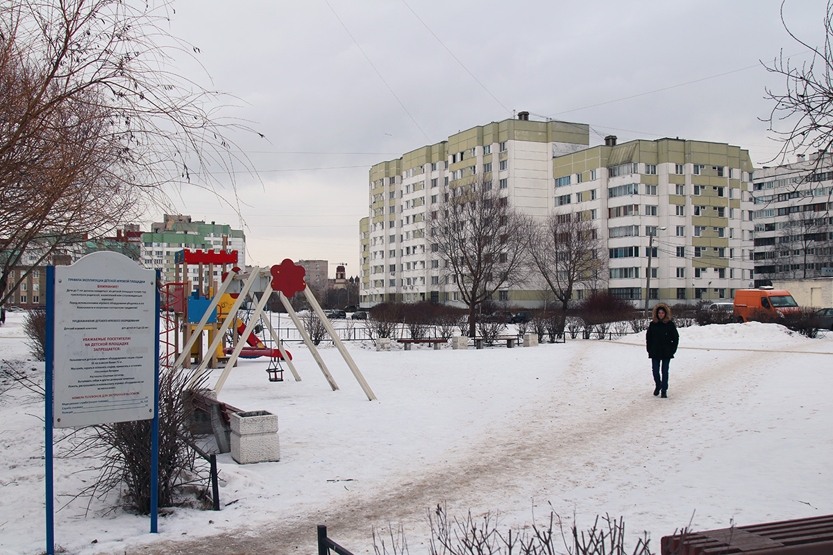 Кировский район: Сквер б/н вдоль р. Новая между пр. Ветеранов и ул.  Стойкости